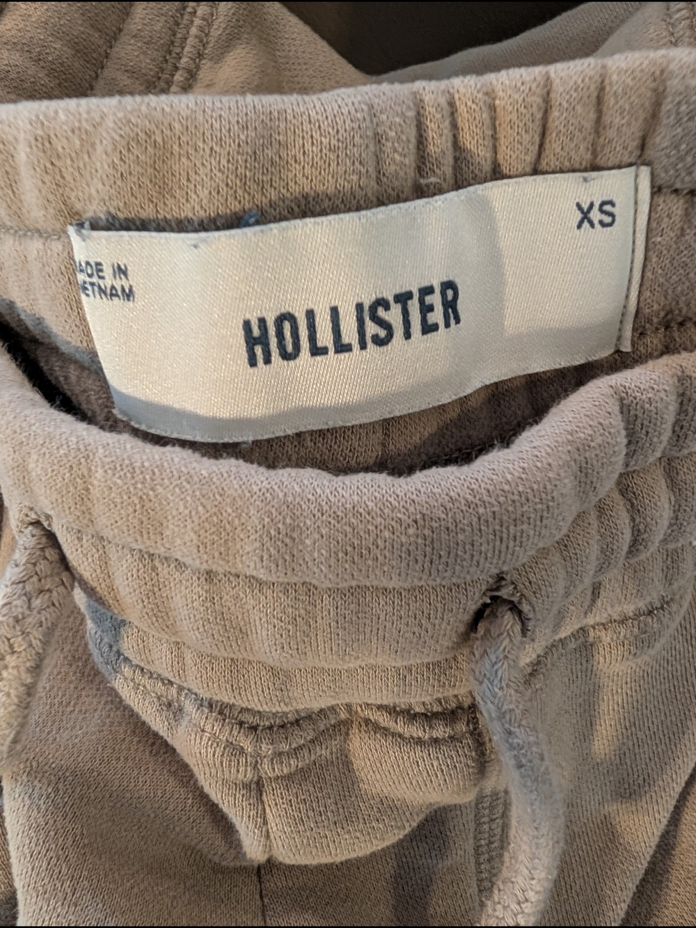 Hollister Mens Beige Knit Jogger Bottoms